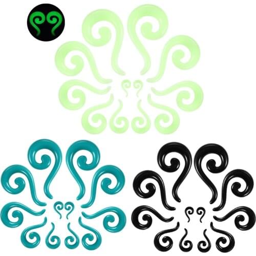 2Pcs 1.6-10mm Acrylic Spiral Ear Plug Stretching Taper Earring Piercing Ear Plugs Tunnels Expander Piercing Body Jewelry Wholesa