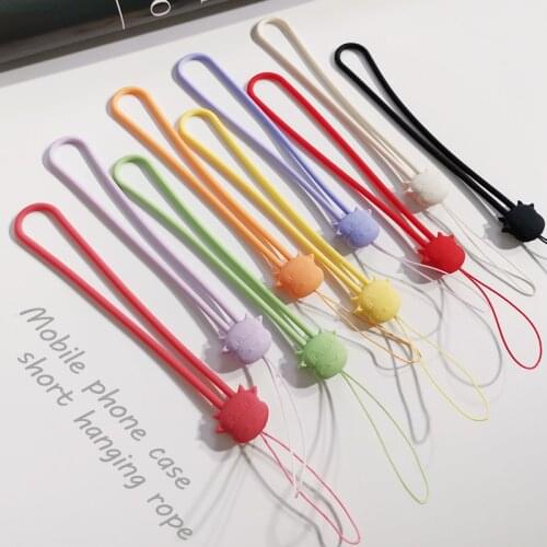 Silicone Cell Mobile Phone Lanyard For iPhone Huawei Phone Wrist Straps Keychain Camera Strap ID Card Gym USB Hanging Rope