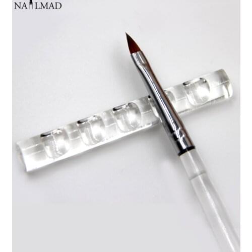 1pc Nail Brush Stand Acrylic Crystal Brush Holder Rack Clear Stand Holder Nail Pen Stand Nail Tools Display Stand Rest Tools