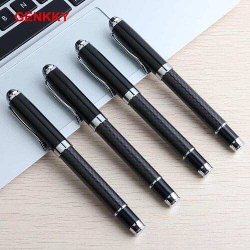 1PCS Office Metal Gel Pen Luxury Signature Of Metal Pens For School Office Gift Stationery Supplies Black Blue Ink Gel Pens