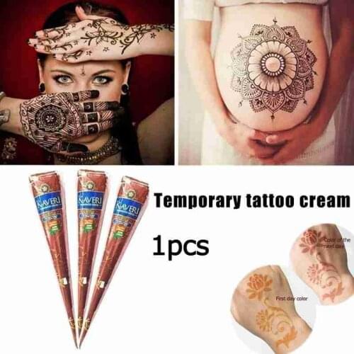 1 Pcs Tattoo Black Body Painting Ink Tattoo Painting Tattoo Cream Cream Waterproof Herbal Henna Natural Temporary