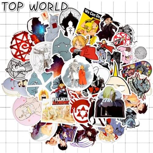 10/50pcs/set Fullmetal Alchemist Japanes Anime Stickers Hagane Sticker For Motorcycle Bicycle Laptop Suitcase Guitar