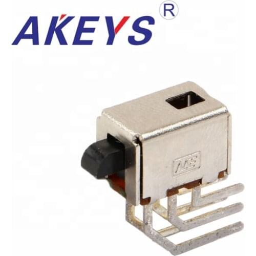 10PCS PS-22F93 Lock - free Push Button power switch with bent foot and no fixed foot