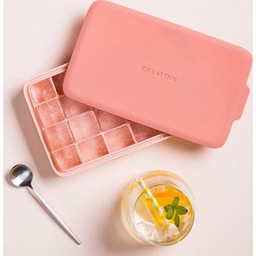 24 Grids With Lid Silicone Ice Cube Ice Box Beverage Jelly Ice Cream Mold Ice Cube Mold Kitchen Tool