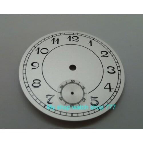 38.9mm GEERVO fashion sterile Number white dial fit 6498 movement Mens watch dial 11