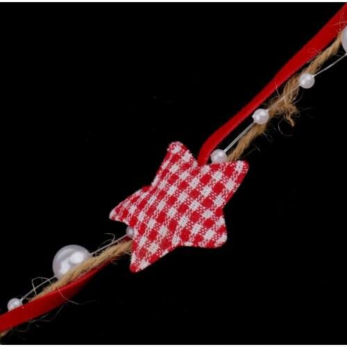 5 Meters Red Beaded Lace Trim Sewing Polyester Applique For Christmas Crafts