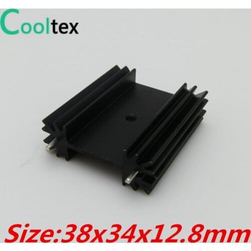 5pcs/lot 38x34x12.8mm TO220 TO-220 heatsink heat sink radiator for IC triode 7805 MOS