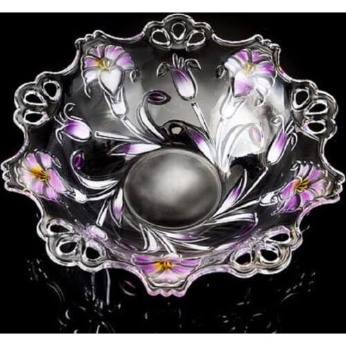 American Living room fruit tray creative lily flower tray modern household snack tray American dried fruit tray household goods