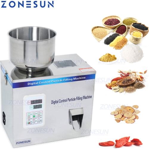 ZONESUN 1-200G Particle Tea Candy Nut Food Packing Filling Machine Automatic Powder Tea Surge Coffee Filling Machine
