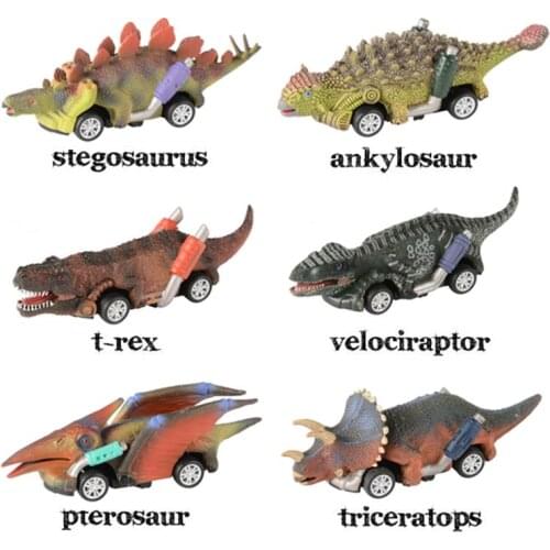Pull Back Dinosaur Cars Toys 6 Pack Dinosaur Roadster Party Favors Games Dino Toy for 3 Year Olds Boys Kids Toddlers