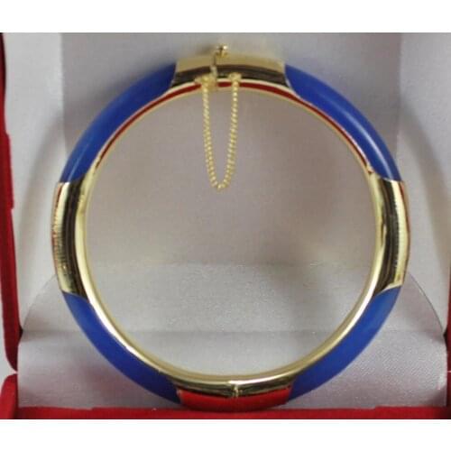 Free Shipping ladys 57MM nice blue JADE bracelet for party and wedding new