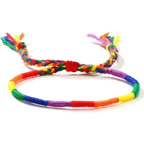 2021 LGBT Knotted Nepal Rainbow Braided A Variety Of Styles Chioce Trendy And Personalized Bracelet Suitable For Couples