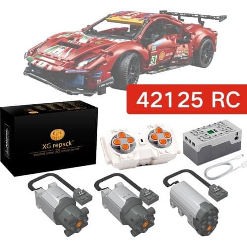 XGrepack brand customize 42125 Ferrari 488 GTE RC remote control performance device motor LED light