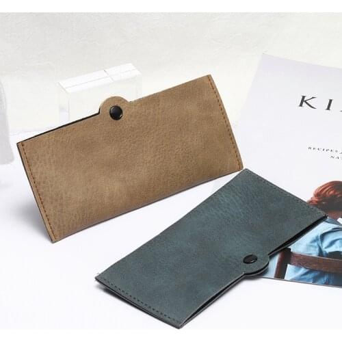 PU Leather Glasses Case Vintage Men Women Waterproof Soft Eyeglasses Holder Box Spectacle Solid Storage Cases 3 Colors