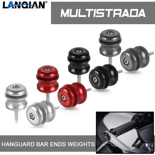 For Ducati Multistrada 1260 S Grand Tou Enduro Motorcycle Handle Bar End Weight Handlebar Grips Cap Anti Vibration Silder Plug
