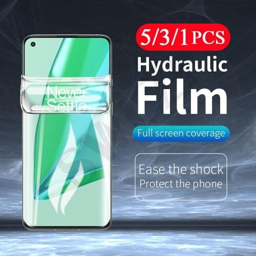 5-1Pcs soft full cover for oneplus 7 7T 8 8T plus 9 pro 9E 9R hydrogel film Not Glass Nord N10 N100 6 6T phone screen protector