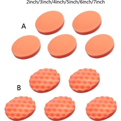 5pcs 2"/3"/4"/5"/6"/7" Sponge Foam Polishing Pads Buffing Pads for Car Beauty Waxing Polishing Pad