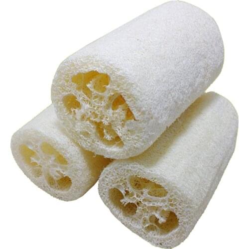 50pcs/lot 10cm Length Natural Loofah Bath Spa Body Shower Sponge Scrubber Ponge Brush Horniness Remover Bathroom Accessories