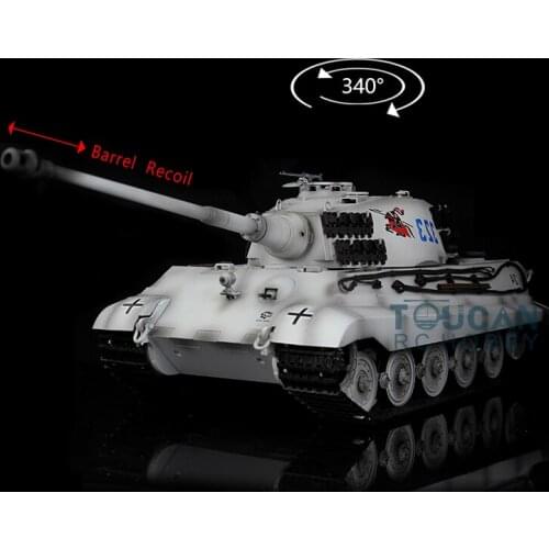 Heng Long 1/16 7.0 2.4G Plastic German King Tiger RTR RC Tank Barrel Recoil 3888A Children Gifts TH17546-SMT4