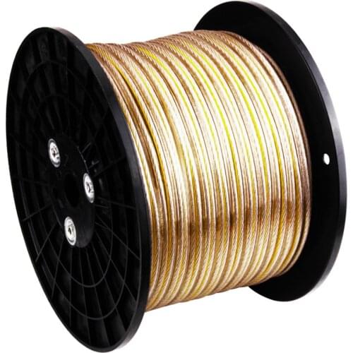 DIY HIFI Audio Cable 6N OFC Fever Silver Plated Speaker Cable High-Power Speaker Wire For Amplifier Home Theater KTV DJ System