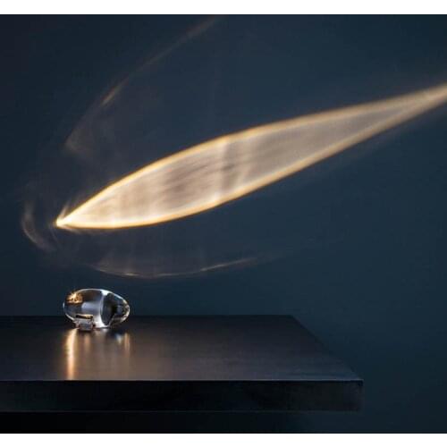 Italian Sky Eye Crystal Table Lamp Creative Simple Exhibition Hall Living Room Bedside Designer Projector Lamp Atmosphere Lamp