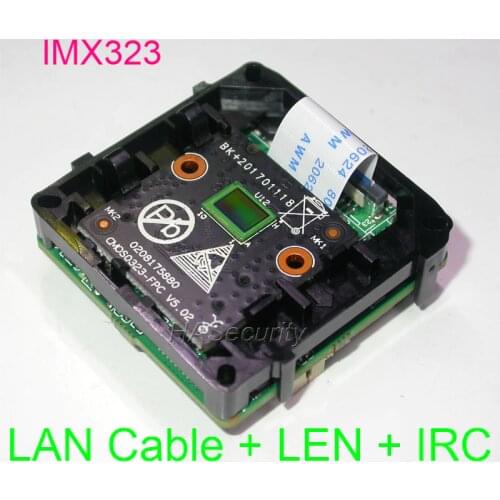 Intelligent Analysis H.265 / H.264 (3.0MP) 1/2.9" Sony IMX323 Hi3516C V300 CCTV IP camera PCB board module +LAN cable +LENs +IRC