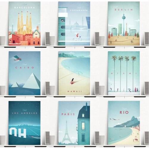 Famous World Travel London Series Attractions Canvas Painting Wall Art Poster and Print Pictures for Living Room Home Decoration