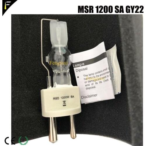 MSR1200 SA RSD1200SA GY22/G22 Stage Moving Head Lamp Bulb 1200w Straight Foot Pin Single Ended Metal Halide Dysprosium Lamp