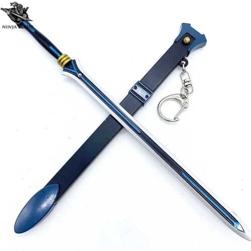 Sword Art Online Ordinal Scale Kirigaya Kazuto Ultrafast Dualblades New Sword Small Metal Replica Anime Knife Mini Model