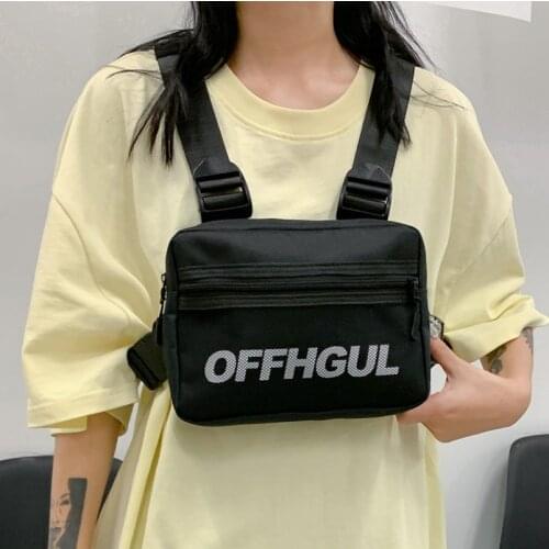 New Chest Bag For Men Tactical Vest Bag Casual Function Chest Rig Bags Streetwear For Boy Waist Pack Male Kanye Travel Shoulder