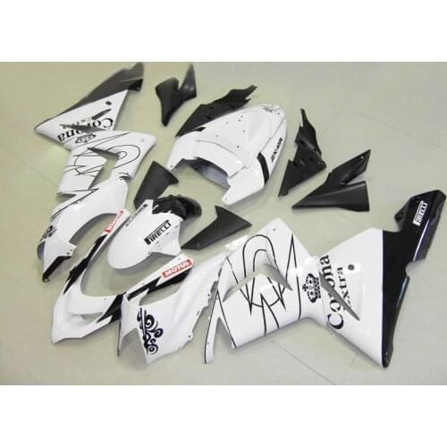New Motorcycle Fairing kit for KAWASAKI Ninja ZX10R 2004 2005 ZX10R 04 05 Extra Corona white black ABS Fairings set+gifts SF20