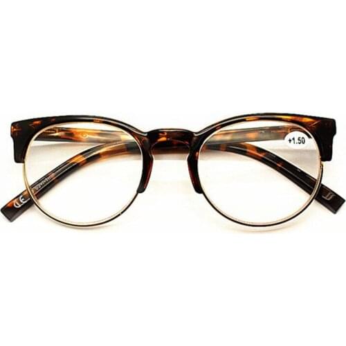 1.0 1.5 2.0 2.5 3Round Vintage Reading Glasses Cat Eye Women Glasses for Reading Hyperopia Presbyopia Eyewear Diopter Eyeglasses