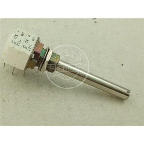 Original new 100% dual potentiometer 47K 47KA 20% W7 stereo top control potentiometer ceramic matrix conductive plastic contacts
