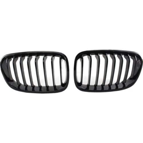 Bright Black Front Kidney Grill Grille For Bmw F20 F21 1 Series 2011-2014