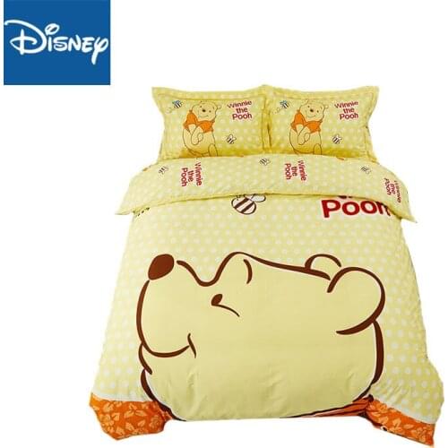Disney Winnie the pooh bedspreads twin queen size beddings Pooh Bear duvet cover 3/4 pcs boy kid birthday gift sheet 3d cartoon