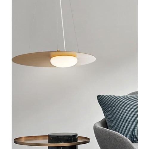 Postmodern Nordic Style Bedside Chandelier Bedroom Restaurant Hotel Corridor Aisle Porch Creative Designer Disc Simple Lamp
