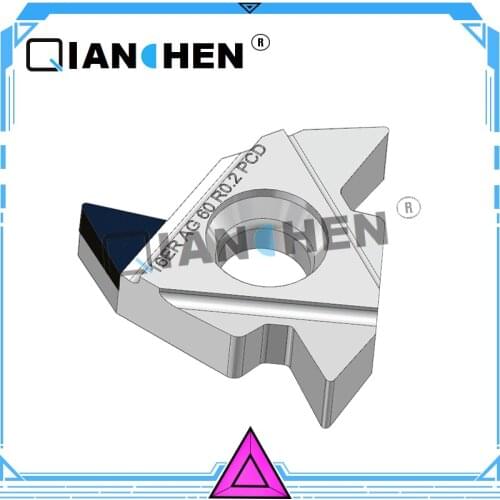 Qian Chen NEW 2PCS PCD/CBN Turning Inserts 16ER AG 60 R0.2 CNC PCD Diamond Inserts For Lathe Tools