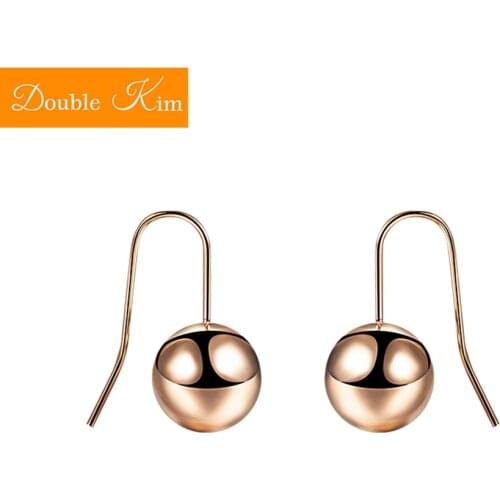 Small Gold Beans Stud Earrings Titanium Steel Material Earring Antiallergic No Harm to Skin Fashion Trendy Jewelry Gift