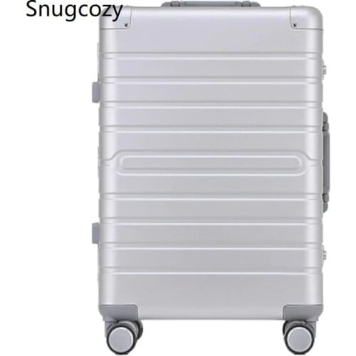 Snugcozy 100% aluminum material 20/24/28 size perfect travel Luggage Spinner brand high quality Travel Suitcase
