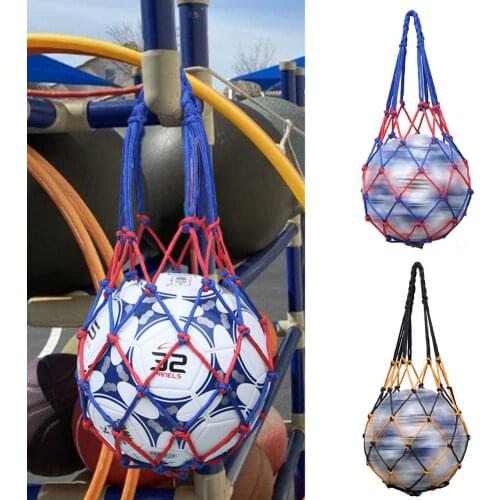 Sports Ball Net Bags For Football Basketball Volleyball Rugby Ball Portable Single Ball Carrier Net Mesh Bag