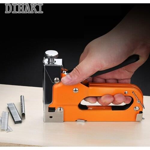 3 In 1 Staple Gun Heavy Duty With Staple Remover And 600 Staples For Woodworking DIY Furniture Manual Stapler Tacker Brad Nail