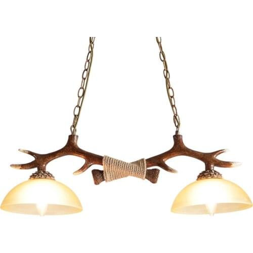 Antique Nordic Resin Chandelier Living/Dining Room Creative Pendant Light Restaurant Bar Cafe Antler Hanging Lamp