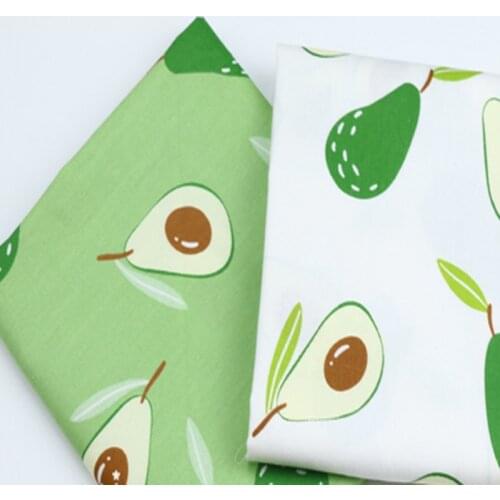 50cm X 160cm Green Avocado Fruit 100% Cotton viaPhil Plain Cotton Fabric Patchwork Cloth Bedding Home Decor