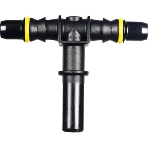 3 ways 5/16 male tee connector with o-ring fit 7.89mm female fuel quick line adpators for fuel hose fittings
