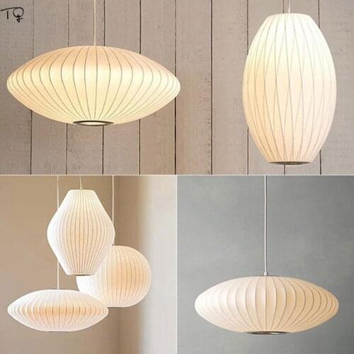 Japanese Natural Silk Chandelier Led Simple Individual Restaurant Dining Room Bedroom Bar Clothing Store Hall Led Hanging Lamp