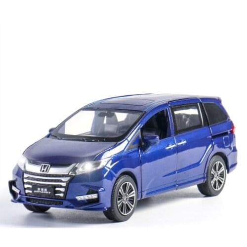 1: 32 Simulation Honda Odyssey Childrens Toy Alloy Nanny Car With Sound And Light Door Opening Model Boy Gift Blue