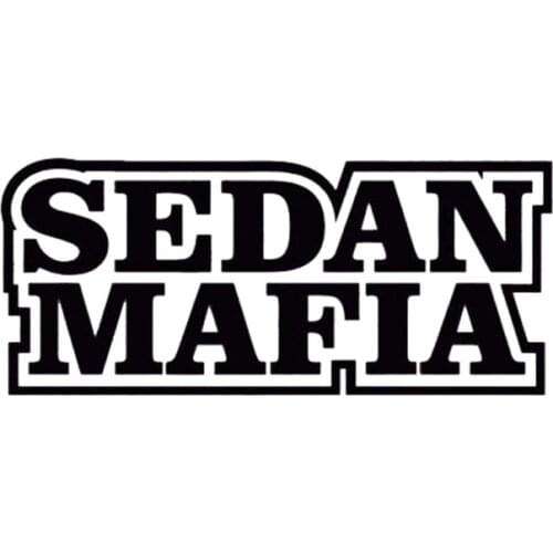 14*6CM Cool Car Decal Stickers SEDAN MAFIA Fashion Wild Vinyl Personalized Car Body Accessories Black/Silver C9-0120