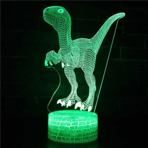 Cute dinosaur theme 3D Lamp LED night light 7 Color Change Touch Mood Lamp Christmas present Dropshippping