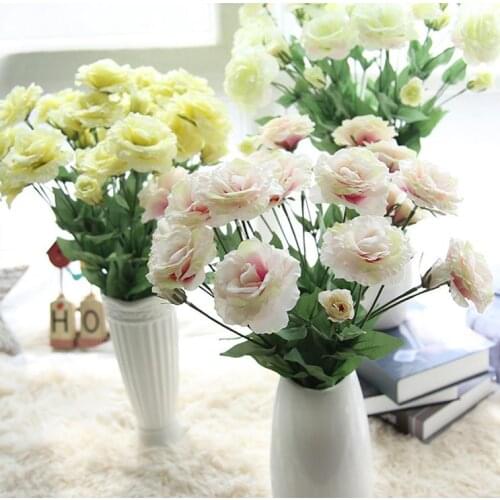 4 heads of orange flowers wholesale imitation flower home decoration wedding hand holding flower fake flowers WQ18
