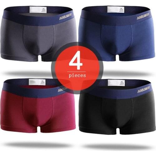Dihope 4Pcs Men Panties Underwear Shorts Boxer Letter Boxers Home Panty Mens Underpants Boxer Underwear Wholesale